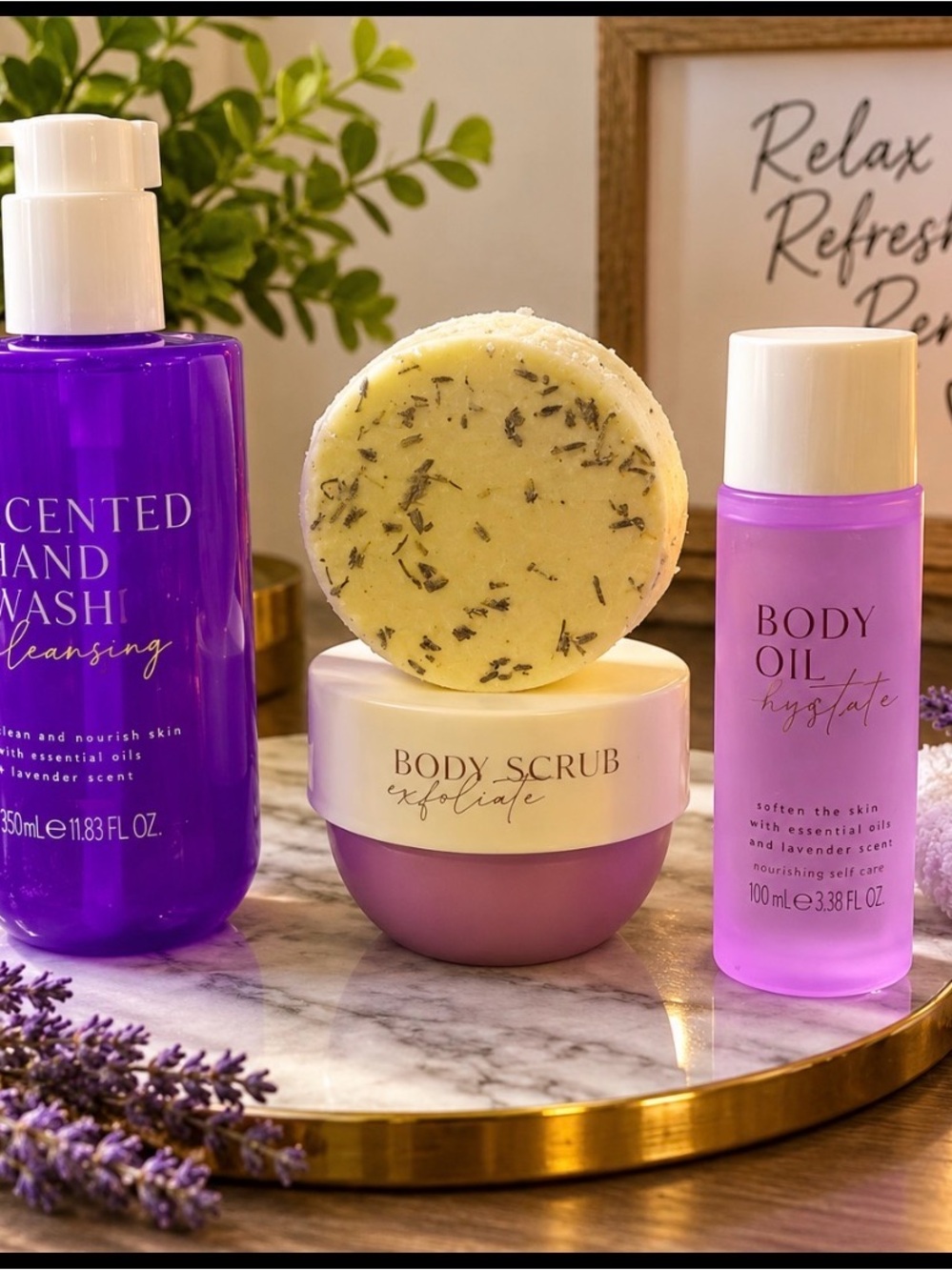 Lavender Body Scrub Jar in Purple - Exfoliating Bath & Body